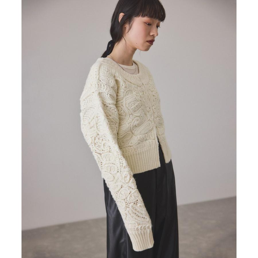ADAM ET ROPE'（アダムエロペ） コードレースパターンニット