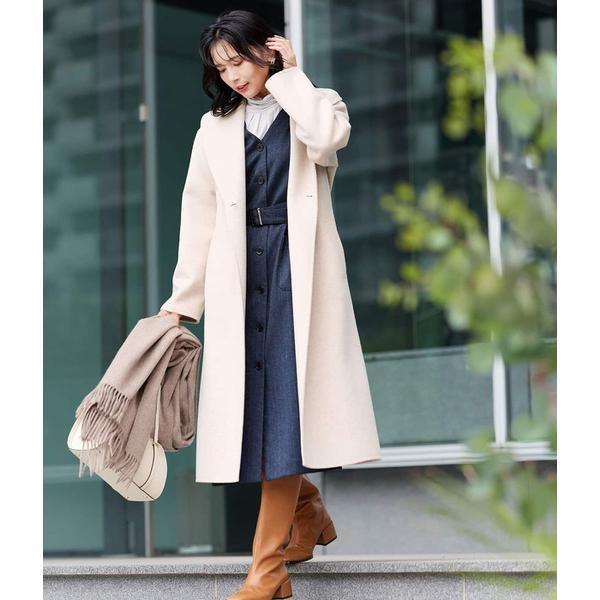 NEWYORKER（ニューヨーカー） ウールナイロンリバー ショールカラー