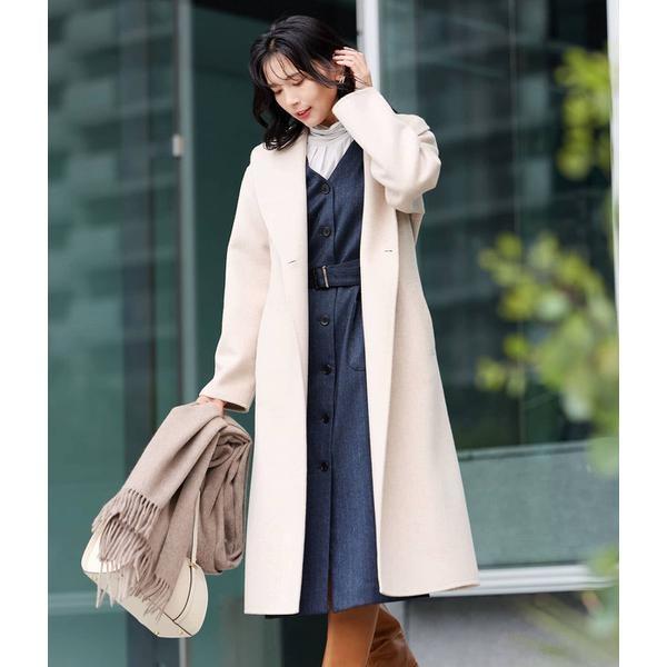 NEWYORKER（ニューヨーカー） ウールナイロンリバー ショールカラー