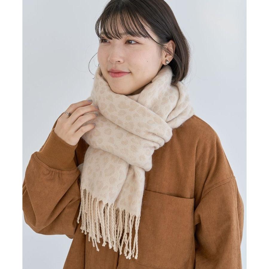 Green Parks（グリーンパークス） レオパードジャガードストール