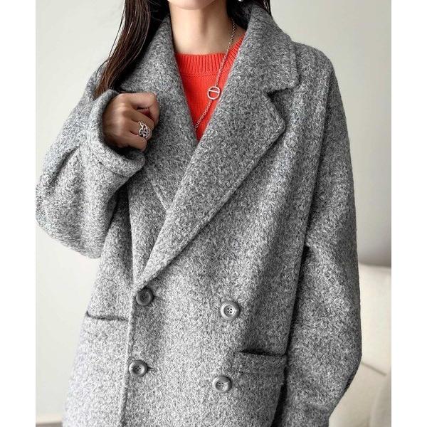 2025AW新作】大人の余裕、羽織るだけで美しく。フェイクウールPコート