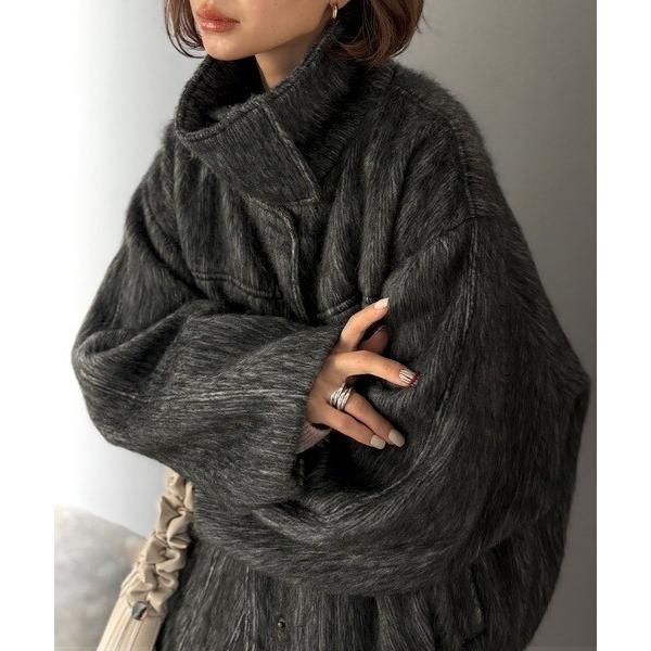 25AW新作】暖かさとおしゃれを両立♪ミックスシャギースタンドカラー