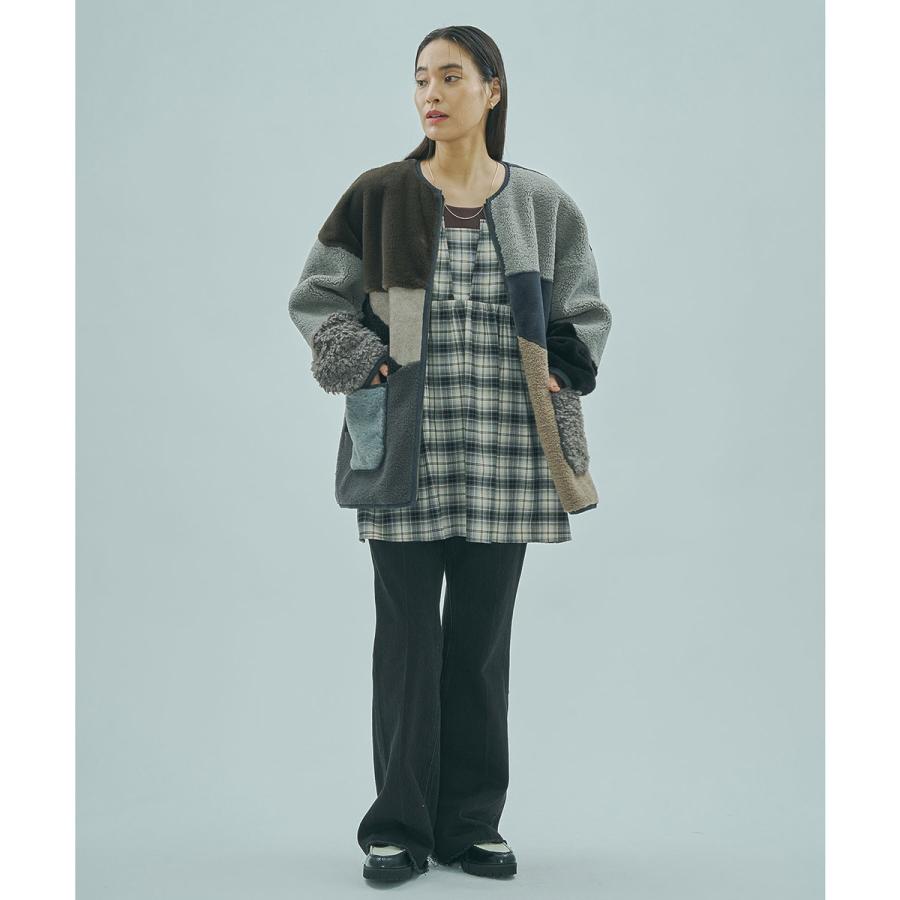 ROSE BUD（ローズバッド） PATCHWORK FAUXFUR COAT : マルイ(丸井