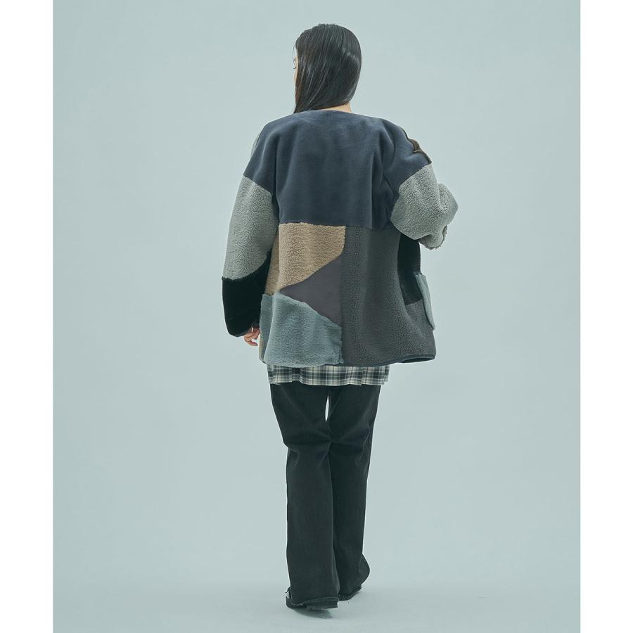 ROSE BUD（ローズバッド） PATCHWORK FAUXFUR COAT : マルイ(丸井