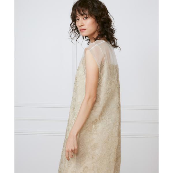 《大きいサイズ》オーガンジーワンピース《la veille by SUPERIOR CLOSET》の画像