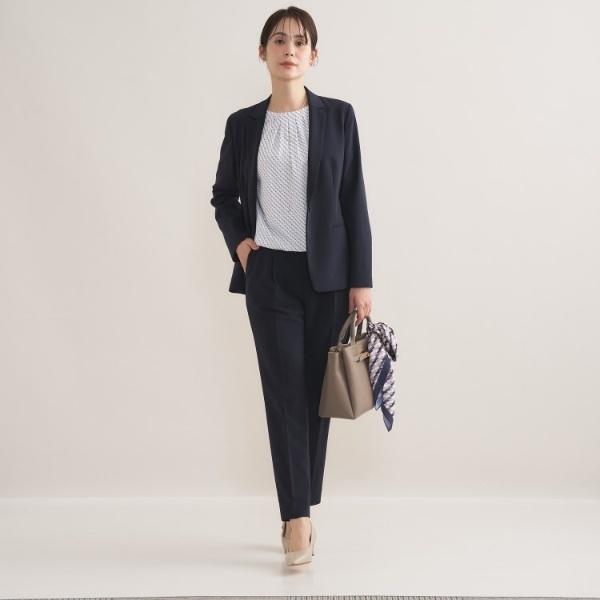 INDIVI（インディヴィ） 【通勤スーツ／洗える】ストレッチタック