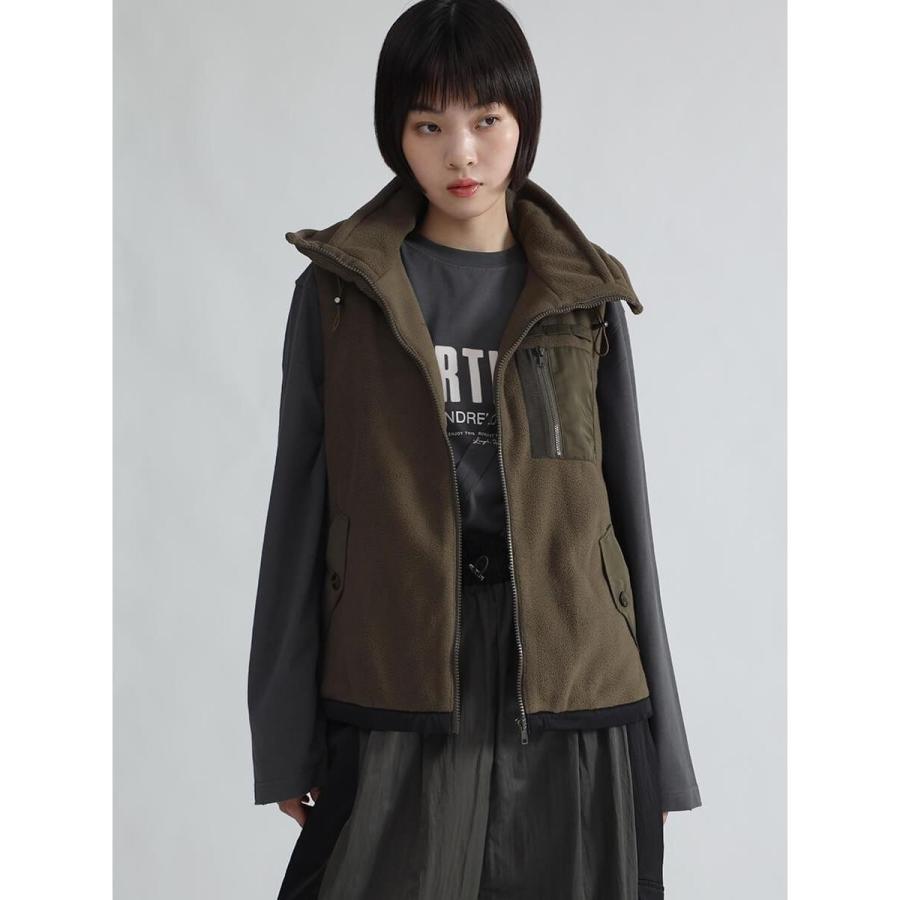 LASUD（ラシュッド） 異素材ドッキングフリースベスト : マルイ(丸井