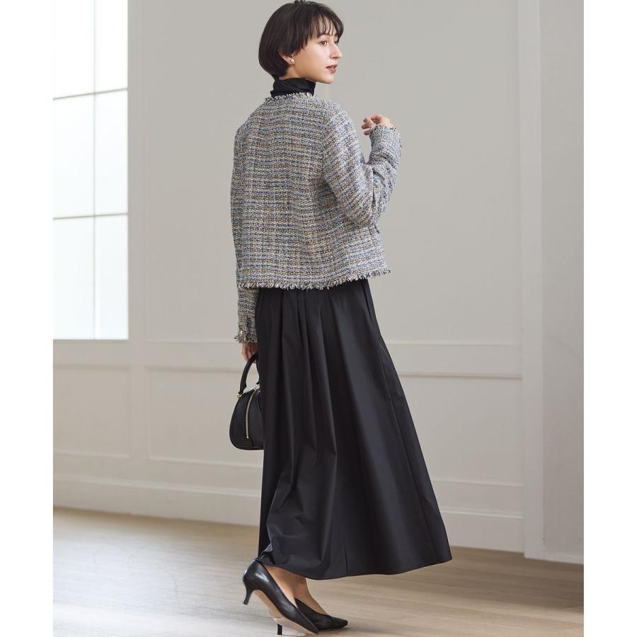 23区（ニジュウサンク） GIOLICAツイード ノーカラー ボタン