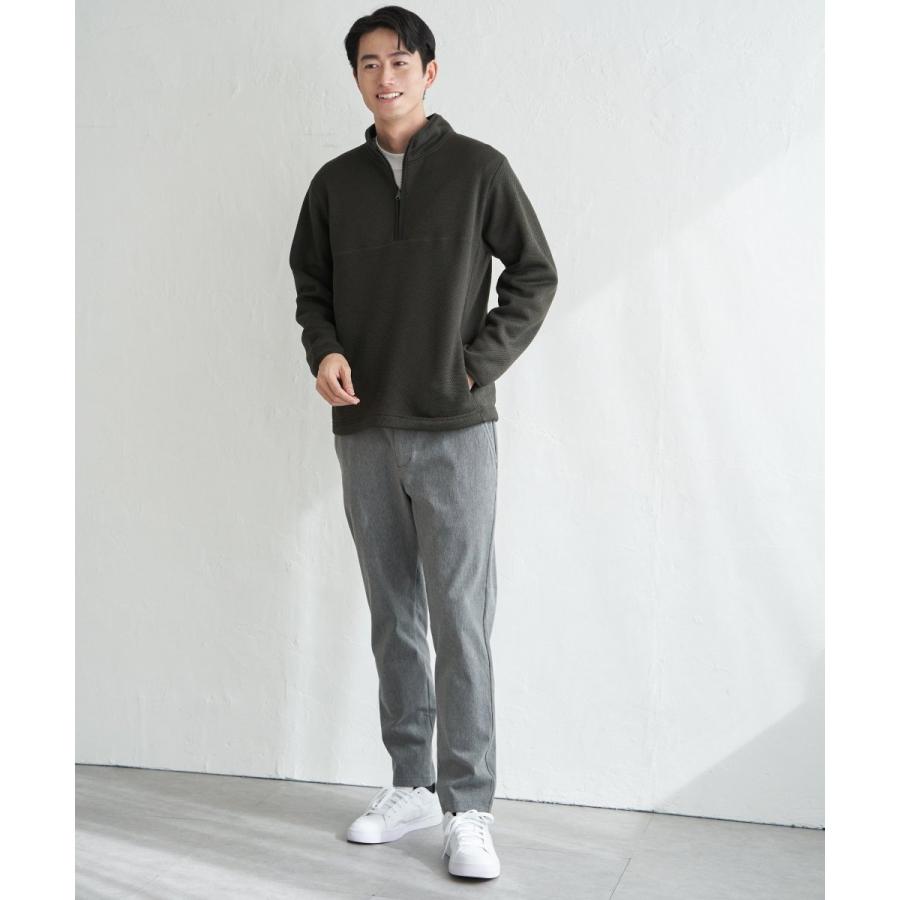 ikka（イッカ） ツイルジャカード裏起毛ハーフジッププルオーバー