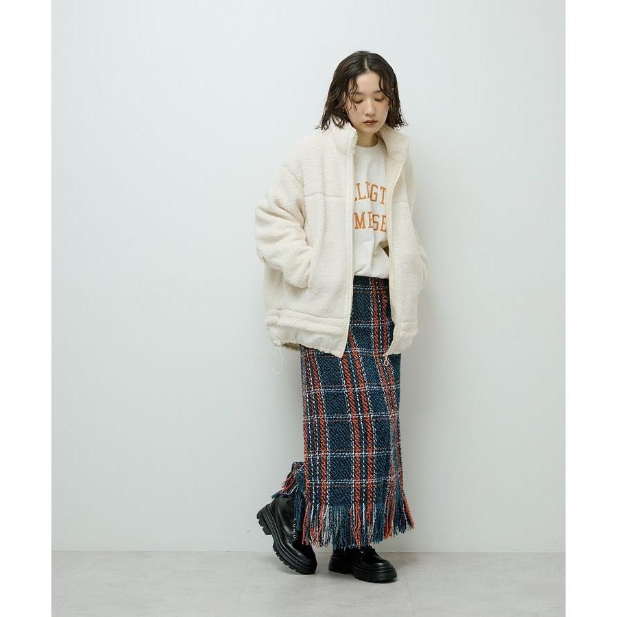 Green Parks（グリーンパークス） 異素材コンビスタンドボアブルゾン