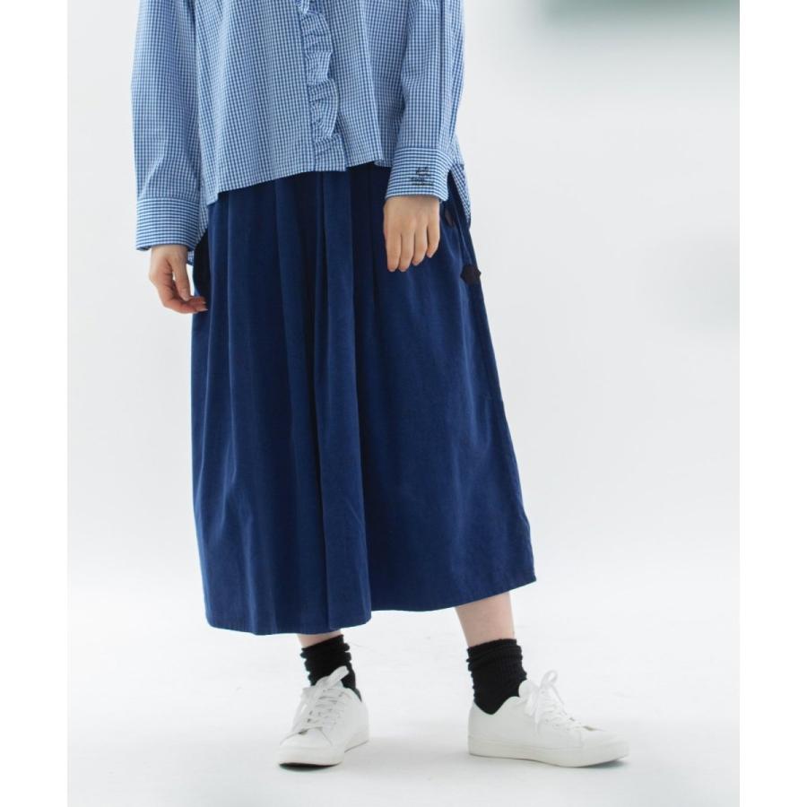 ノップドゥノッド（nop de nod）/シャツコールユーカリタックキュロットスカート nop de nod（ノップドゥノッド） シャツコールユーカリタック