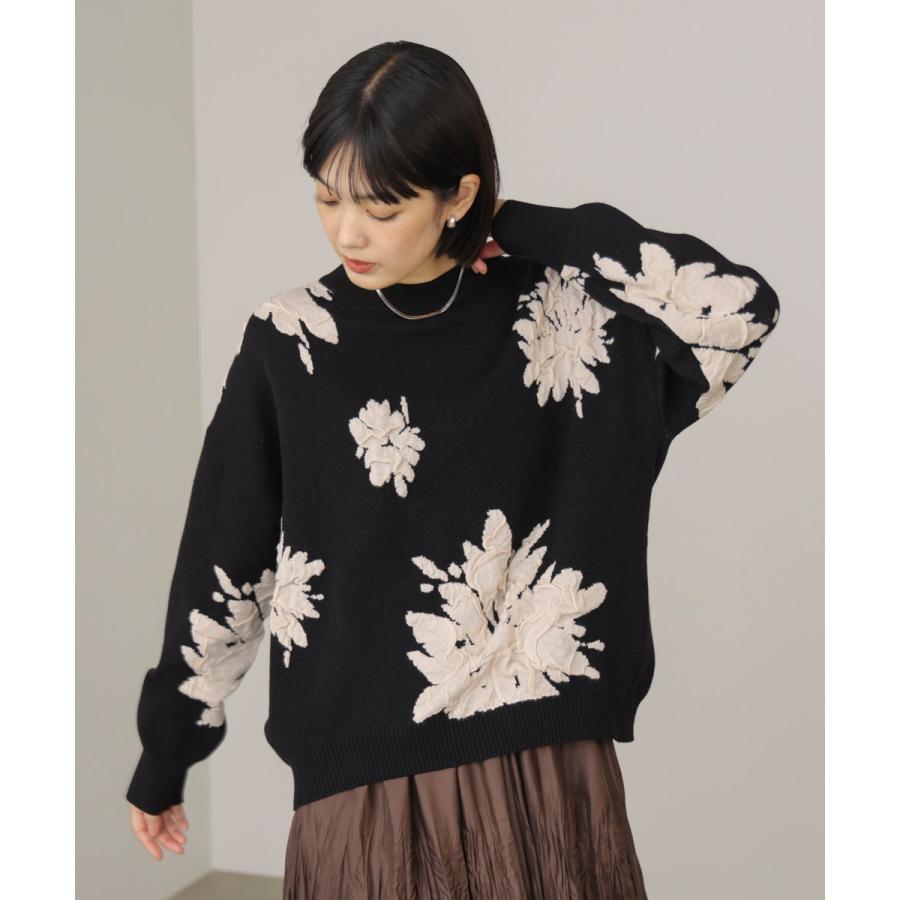 ジャガードフラワーニット☆TODAYFUL knit cardigan♡♡ 【フラワージャガードドルマンニットカーディガン