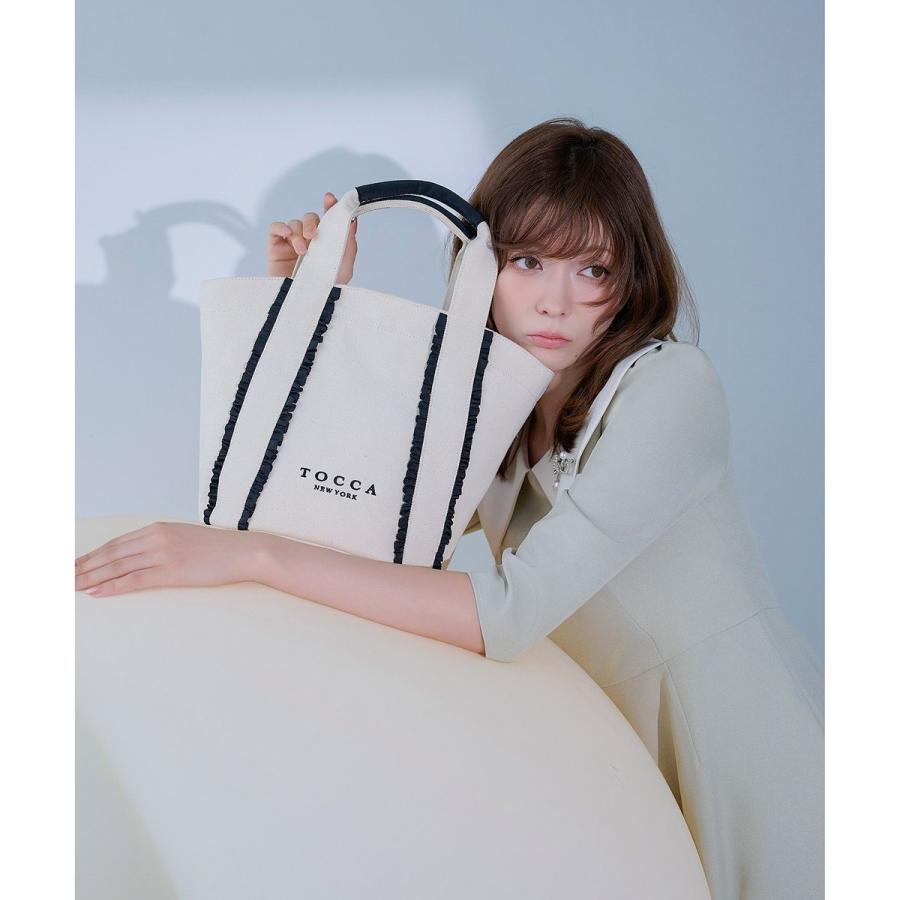オアハカ　コンパクトタイプ　白棘 10 TOCCA（トッカ） 【八木アリサさん着用】TRILL TRIM CANVASTOTE