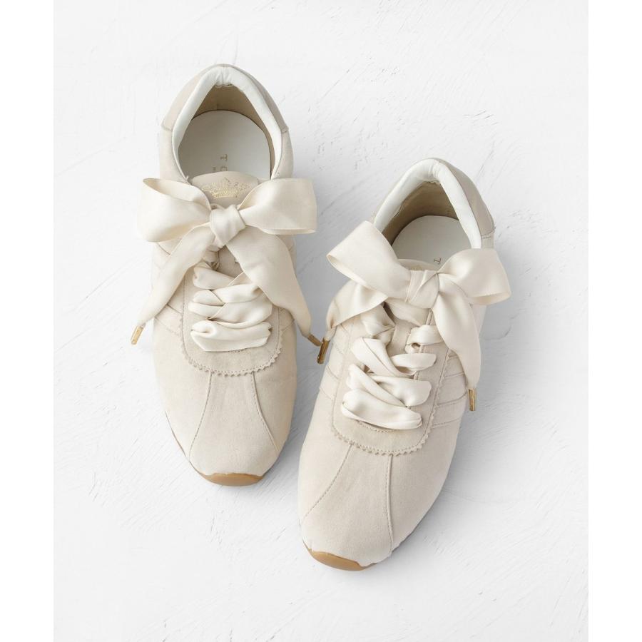 ヨ*コ様 TOCCA リボン付きスニーカー 39 ホワイト TOCCA（トッカ） 【新色登場】TOCCA LOGO SUEDELIKE SNEAKERS