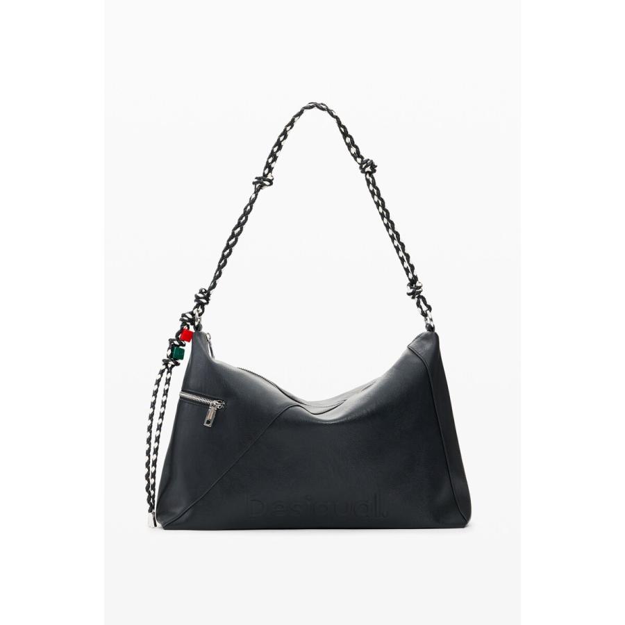 Desigual（デシグアル） ロゴチャーム付き大型ショルダーバッグ 2026SS