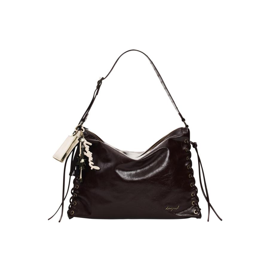 always 2026ssショルダー バッグ Desigual（デシグアル） 【A4収納可】チャーム付きレースアップ