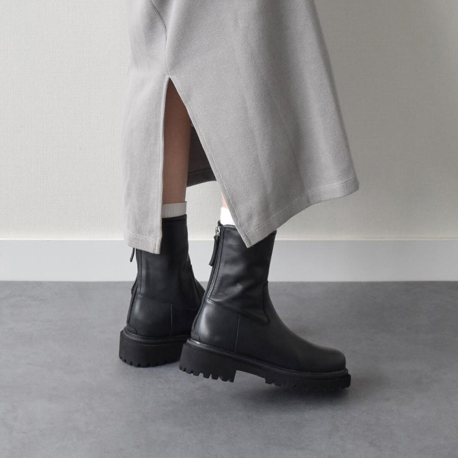 パラディクルール（PARADIS COULEUR）/PARADIS COULEUR◆4．5cmヒール◆タンクソールバックジップショートブーツ PARADIS COULEUR（パラディクルール） PARADIS COULEUR◇4.5cmヒール