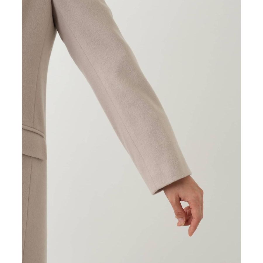 Leilian（レリアン） フェイクファー切替ダブルブレストコート