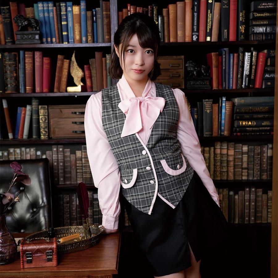 コスプレ 】 A＆T Collection アキバ チェック ベスト OL 制服 ピンク