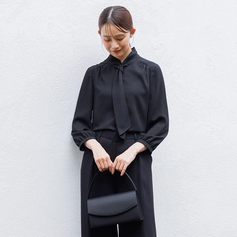 【喪服・礼服用】ブラックフォーマル雑貨・5点セット/バッグ・念珠・ふくさ・ネックレス・ハンカチ_10