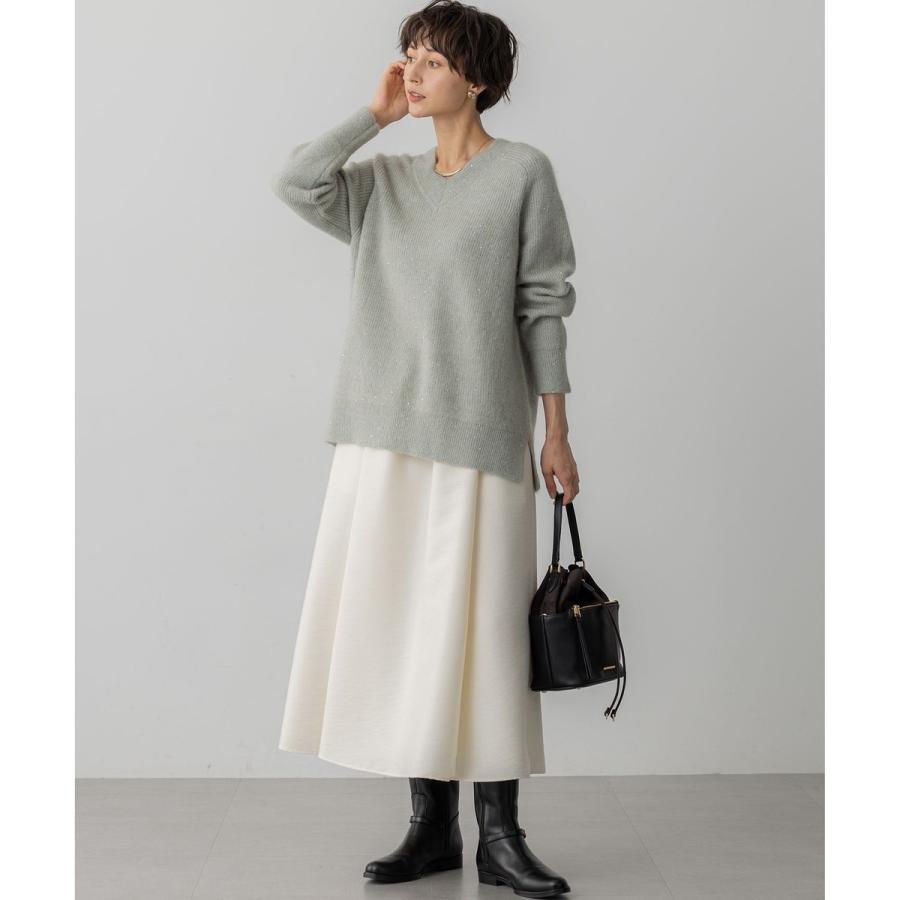 23区　ヘヤミックススパングル Vネック ニット モヘヤミックススパングル Vネック ニット / 23区 L | ファッション