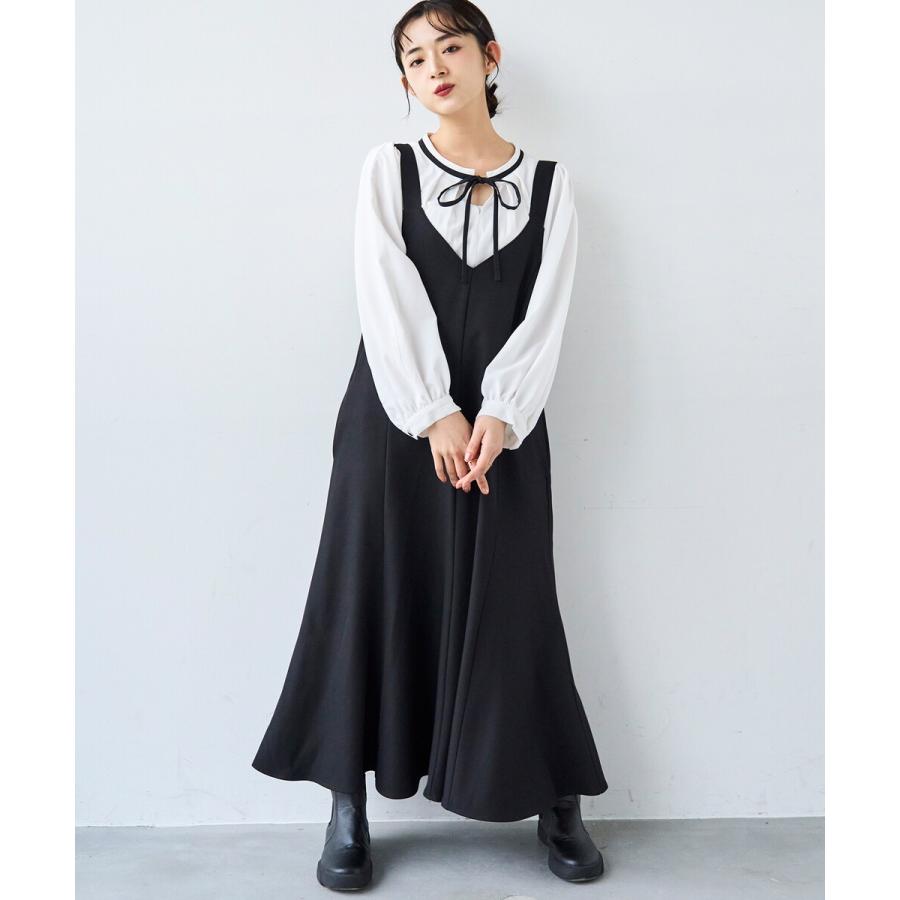 ☆再入荷】 マーメイド Vネック ジャンスカ ワンピース 【mil (ミル