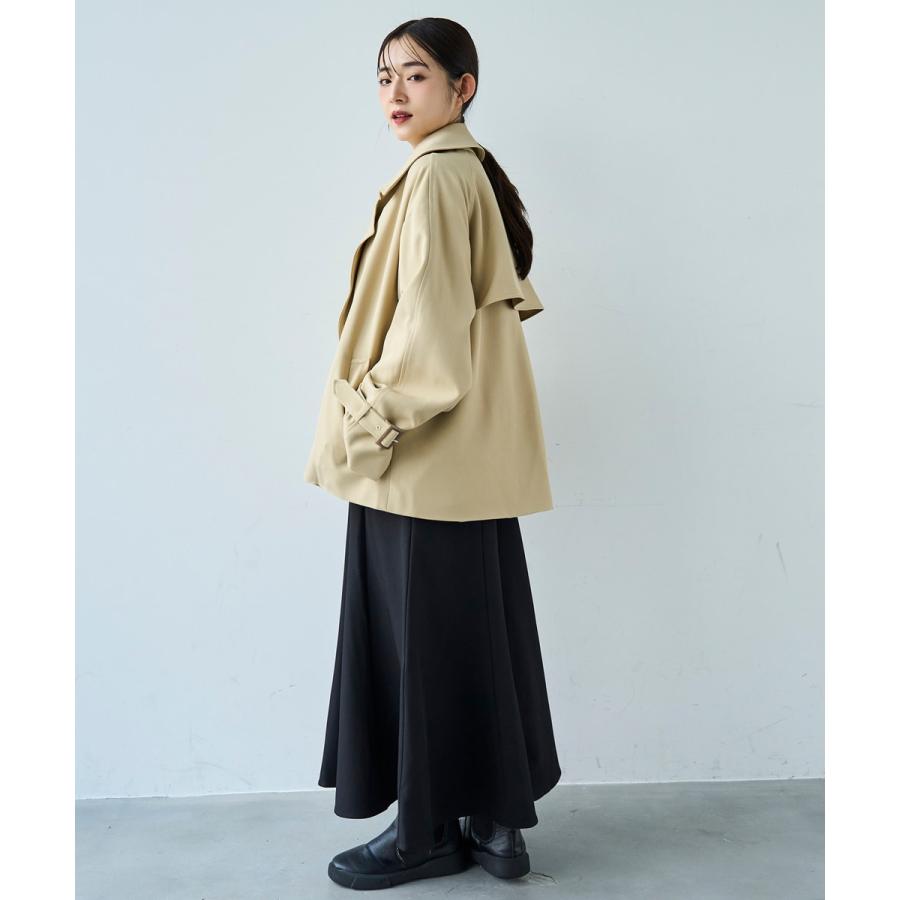 美品 定価12万 ランバンコレクション　ショート　トレンチコート 38 moment+ トレンチコート コート 「累計販売枚数1万枚突破！」コットン