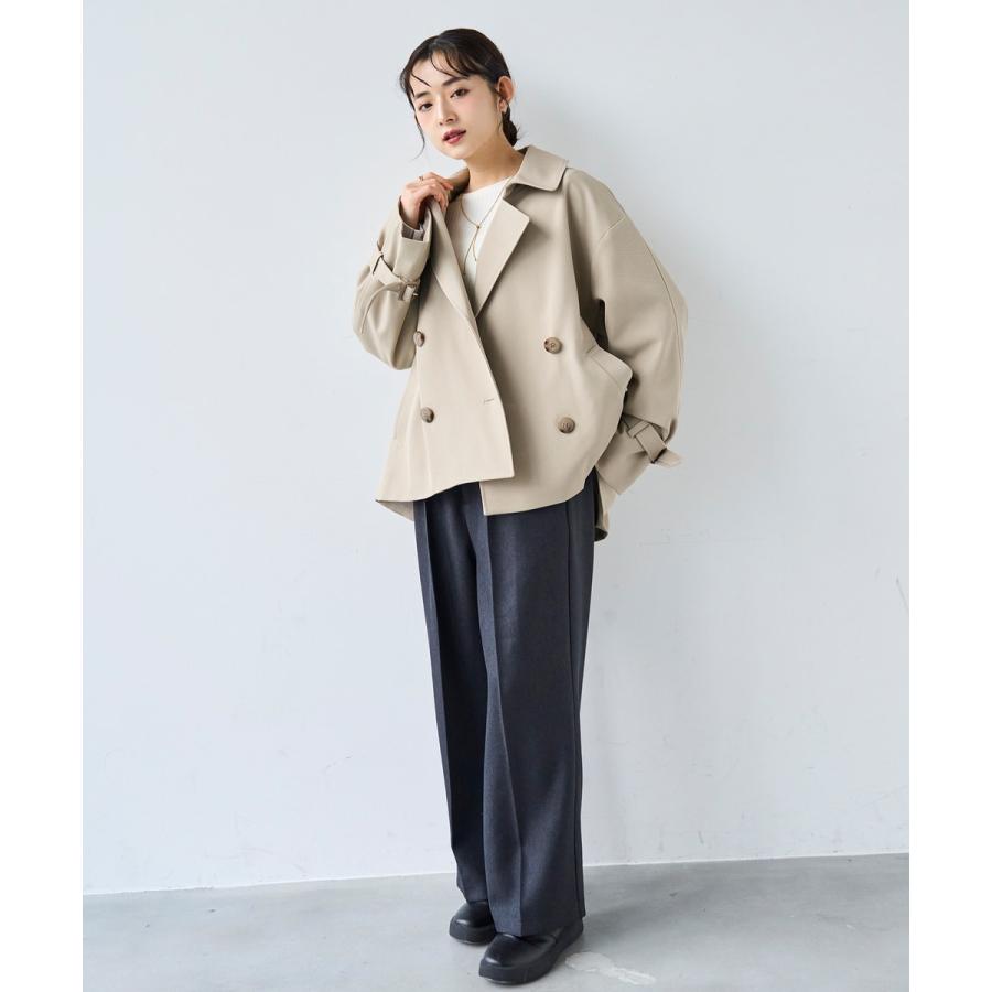 美品 定価12万 ランバンコレクション　ショート　トレンチコート 38 moment+ トレンチコート コート 「累計販売枚数1万枚突破！」コットン