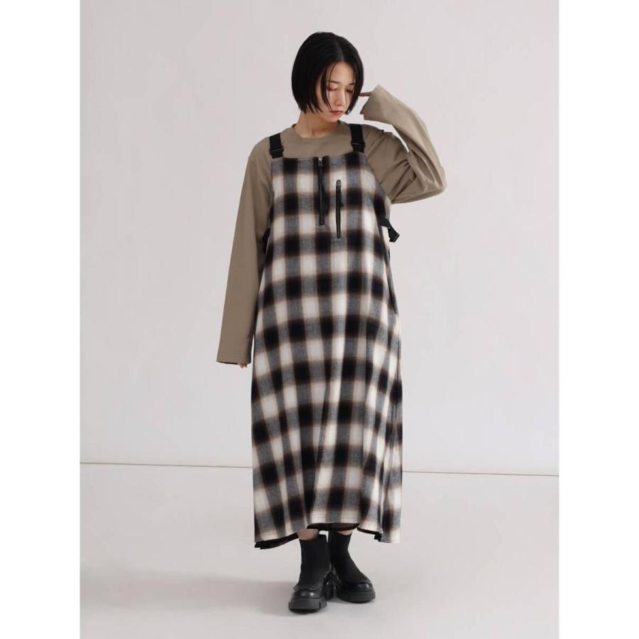 LASUD（ラシュッド） オンブレチェック×シアーレイヤードジャンパー