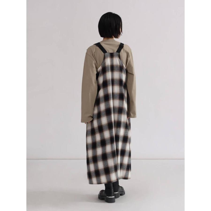 LASUD（ラシュッド） オンブレチェック×シアーレイヤードジャンパー
