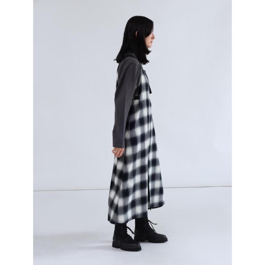 LASUD（ラシュッド） オンブレチェック×シアーレイヤードジャンパー
