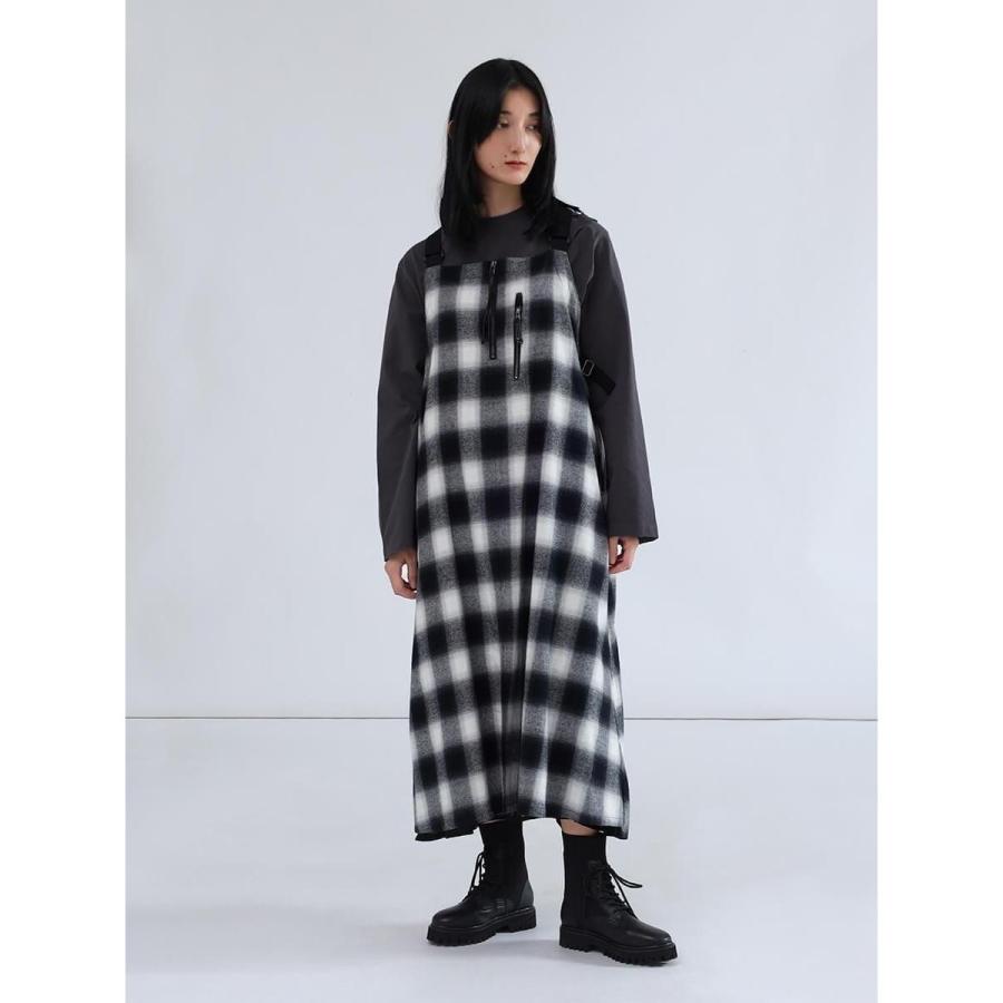 新品　LASUD 柄レイヤードシアージャンパースカート 柄レイヤードシアージャンパースカート lasud ラシュッド ラシュッド