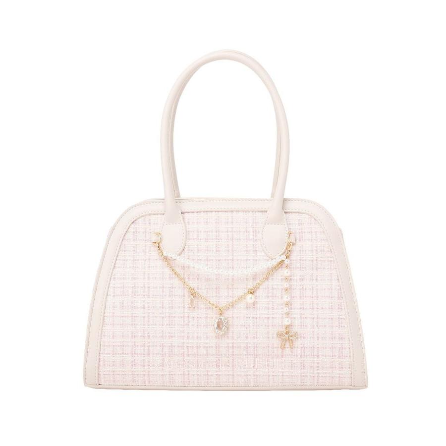 Maison de FLEUR（メゾンドフルール） チャーム付きツイード2Wayバッグ 