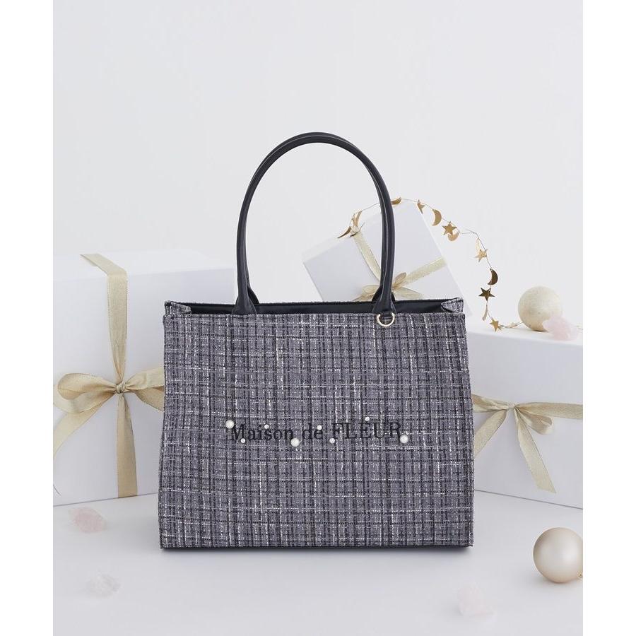 Maison de FLEURU ツイード トートバッグノーブランドお財布付き