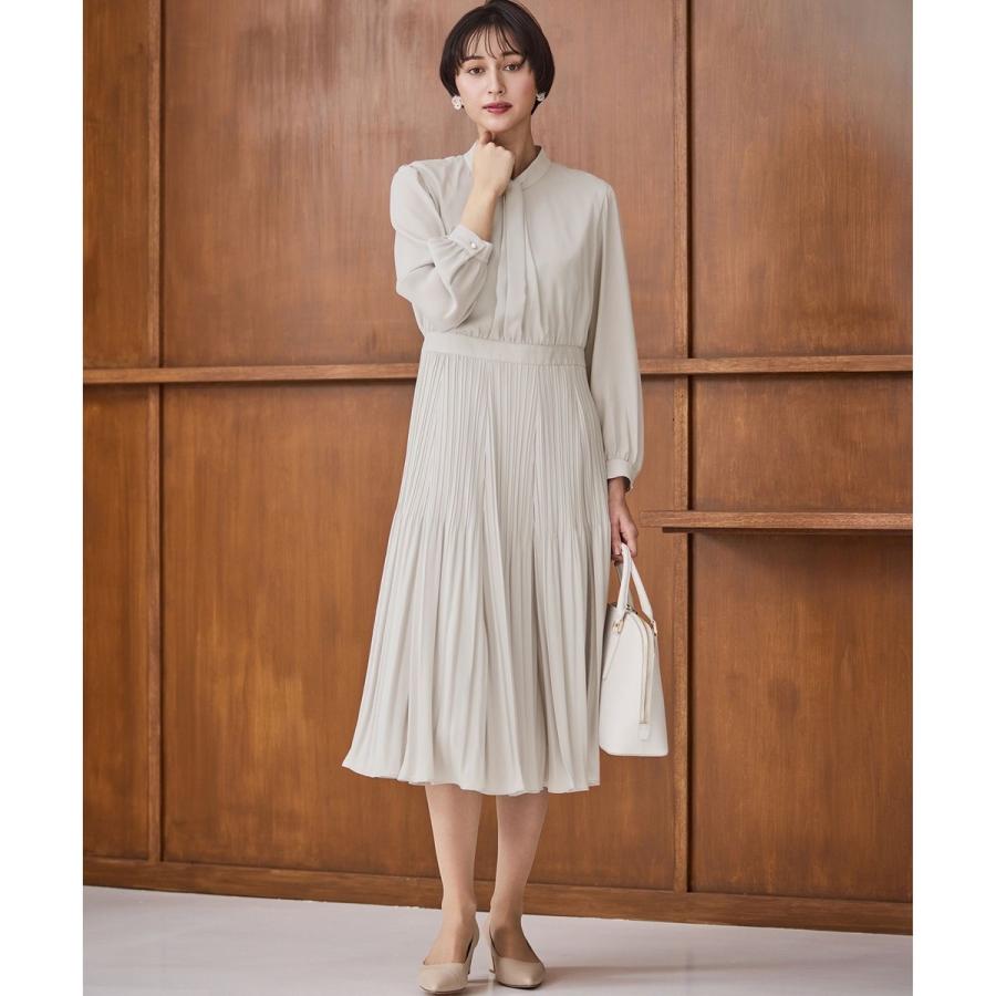 23区クリスタルアムンゼン ウエスト切り替え ワンピース40 ネイビー 23区（ニジュウサンク） 【洗える】クリスタルアムンゼン ウエスト