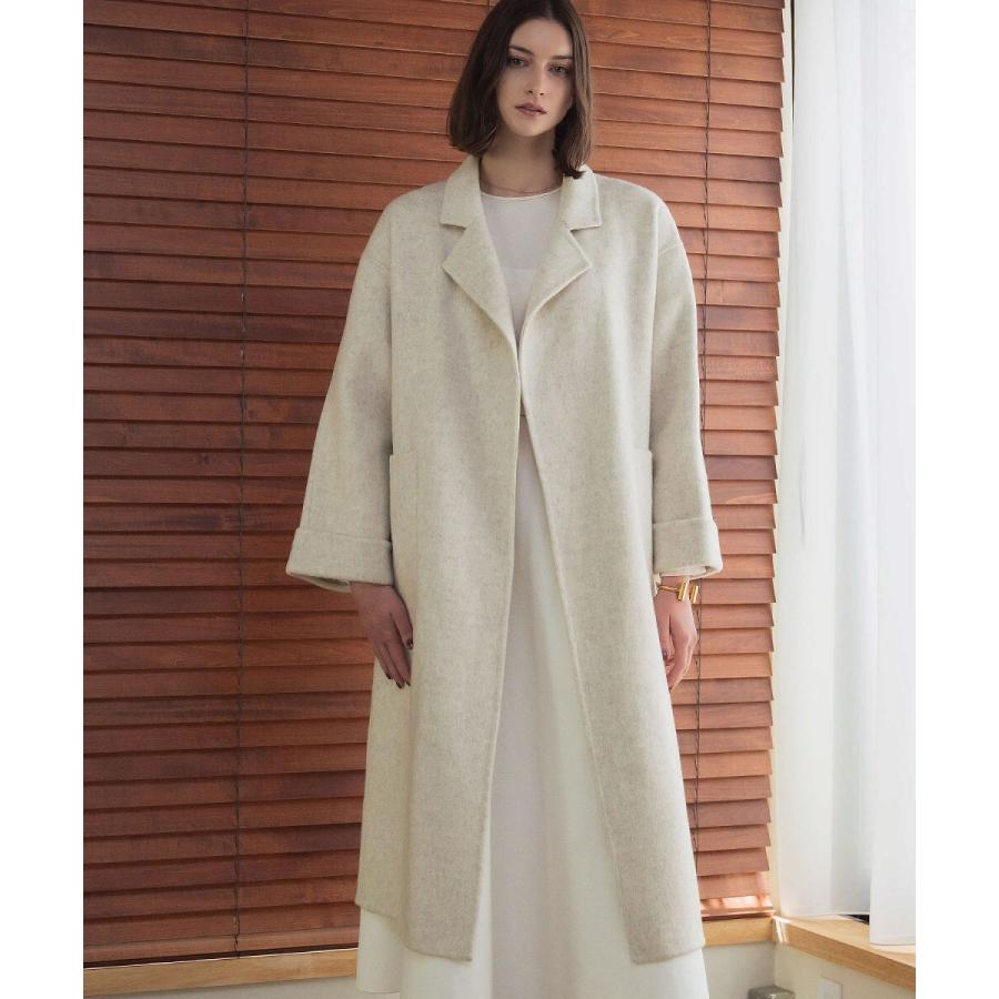 【ウール70％】 ロングコート ウールコート ガウンコート 冬 ロング丈 ベルト付き_10