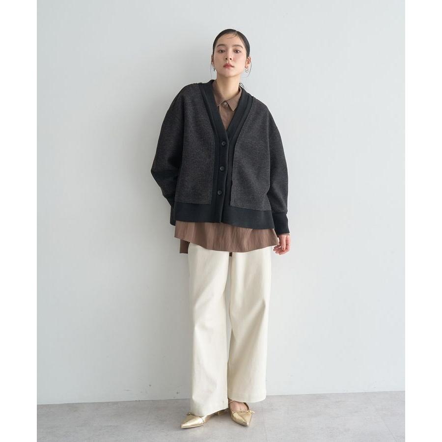 YECCA VECCA（イェッカヴェッカ） ニット切替メルトンVネック