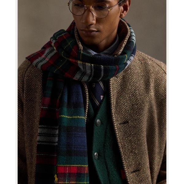 POLO RALPH LAURENパッチワークチェックウールブレンド マフラー POLO RALPH LAUREN（ポロ・ラルフローレン） パッチワーク チェック