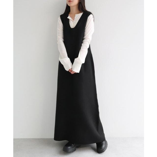 andme（アンドミー） ミックスメランジ ノースリーブ ニット