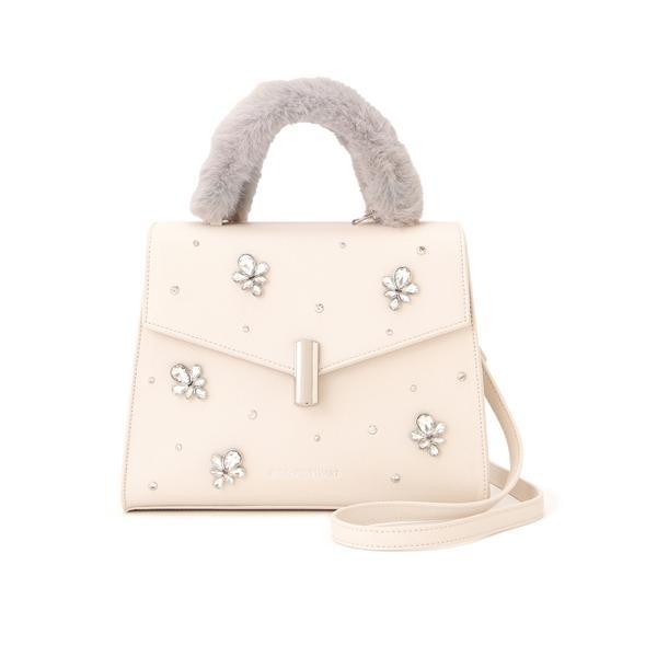 ランダムビジューファーハンドルバッグ : マルイ(丸井)Yahoo!店 - 通販