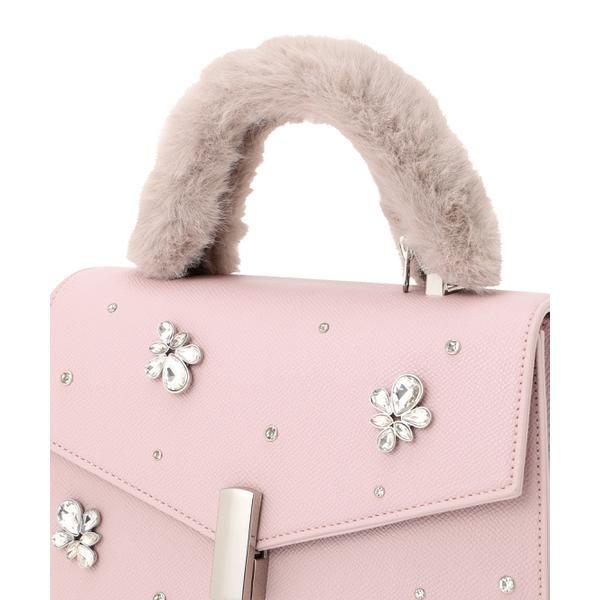 ランダムビジューファーハンドルバッグ : マルイ(丸井)Yahoo!店 - 通販