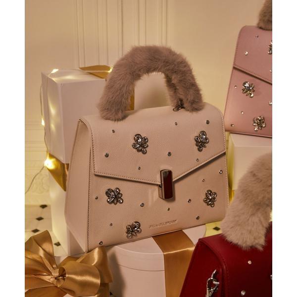 ランダムビジューファーハンドルバッグ : マルイ(丸井)Yahoo!店 - 通販