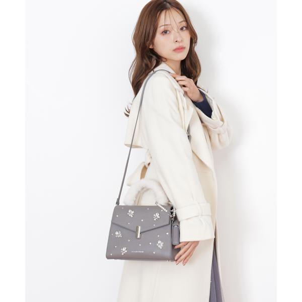 ファーハンドル❤︎ビジューポシェット ランダムビジューファーハンドルバッグ : マルイ(丸井)Yahoo!店 - 通販