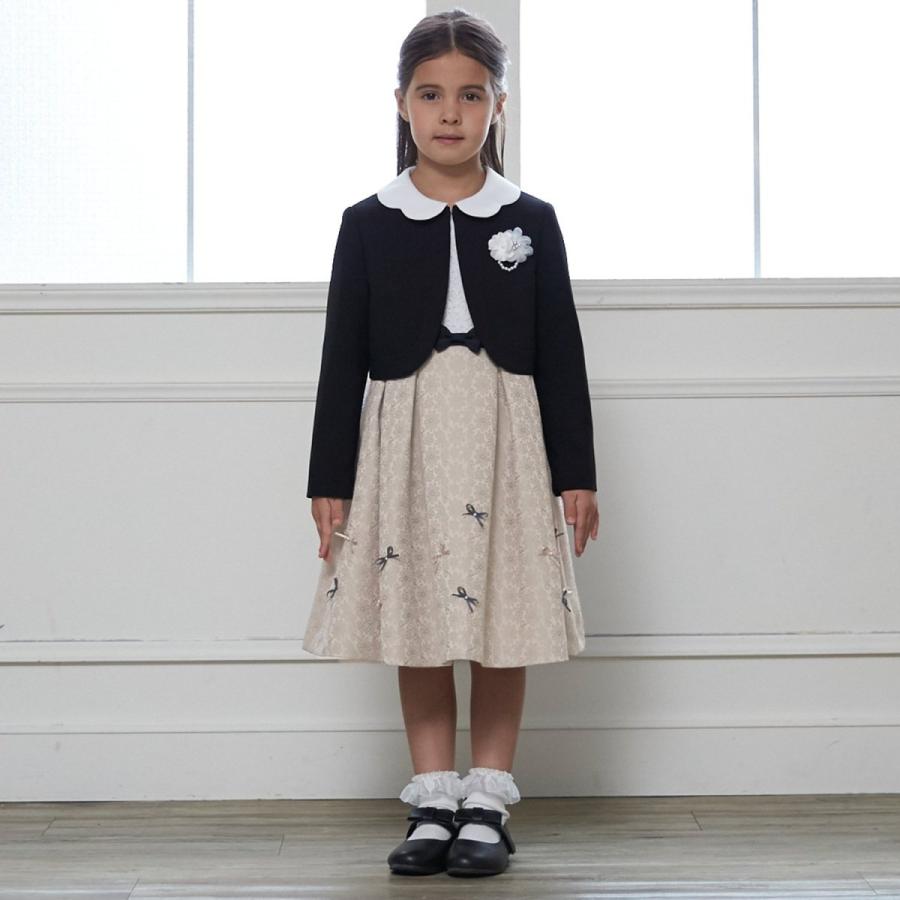 petit main 【フォーマル】ジャガードリボンOP+衿つきJKセット