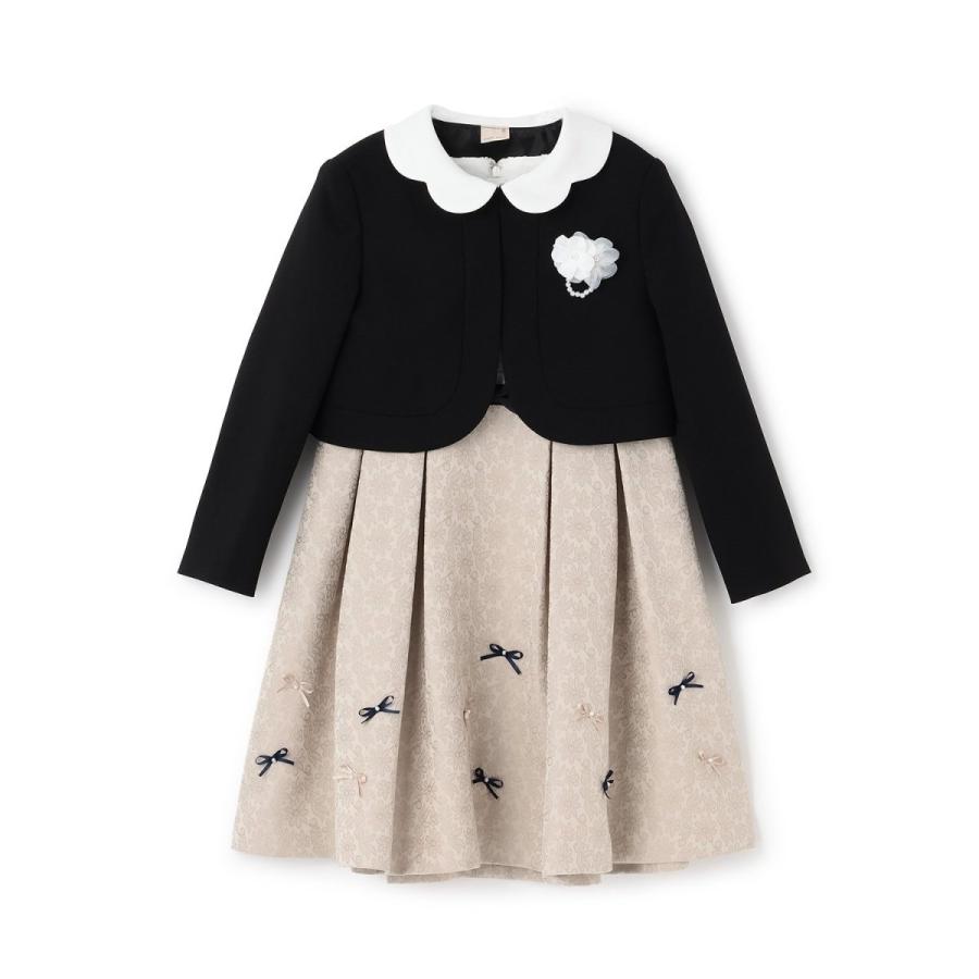 petit main 【フォーマル】ジャガードリボンOP+衿つきJKセット