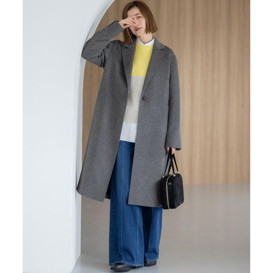 23区（ニジュウサンク） 【洗える】ウールカシミヤ カラーブロック