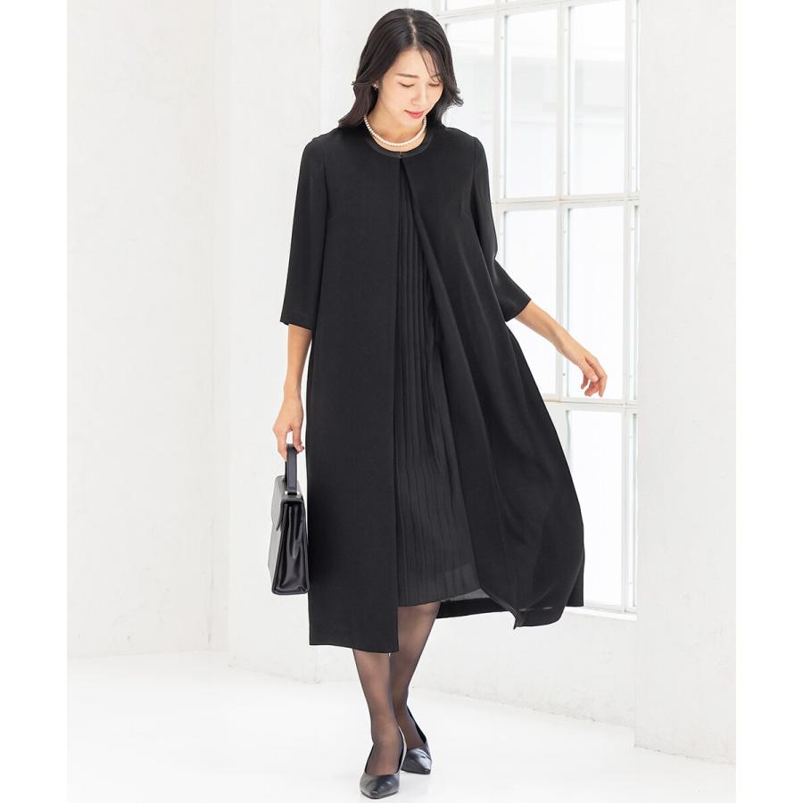 クレージュ スーツ ワンピース フォーマル ビジネス用 AddRouge（アッドルージュ） 【洗える / 抗菌消臭】 喪服 礼服