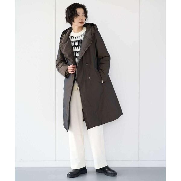 ステッチレスシャンブレーロングダウンコートの画像