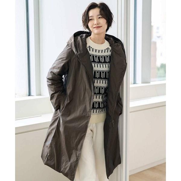 ステッチレスシャンブレーロングダウンコートの画像