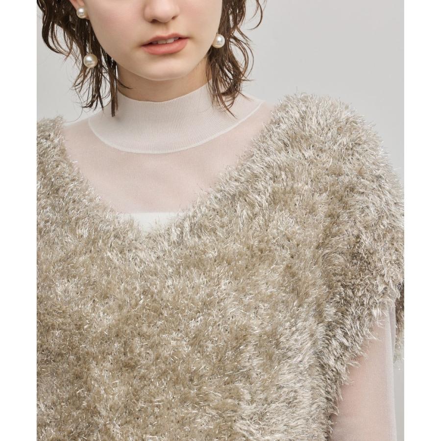 GRACE CONTINENTAL（グレースコンチネンタル） ラメフェザーベスト